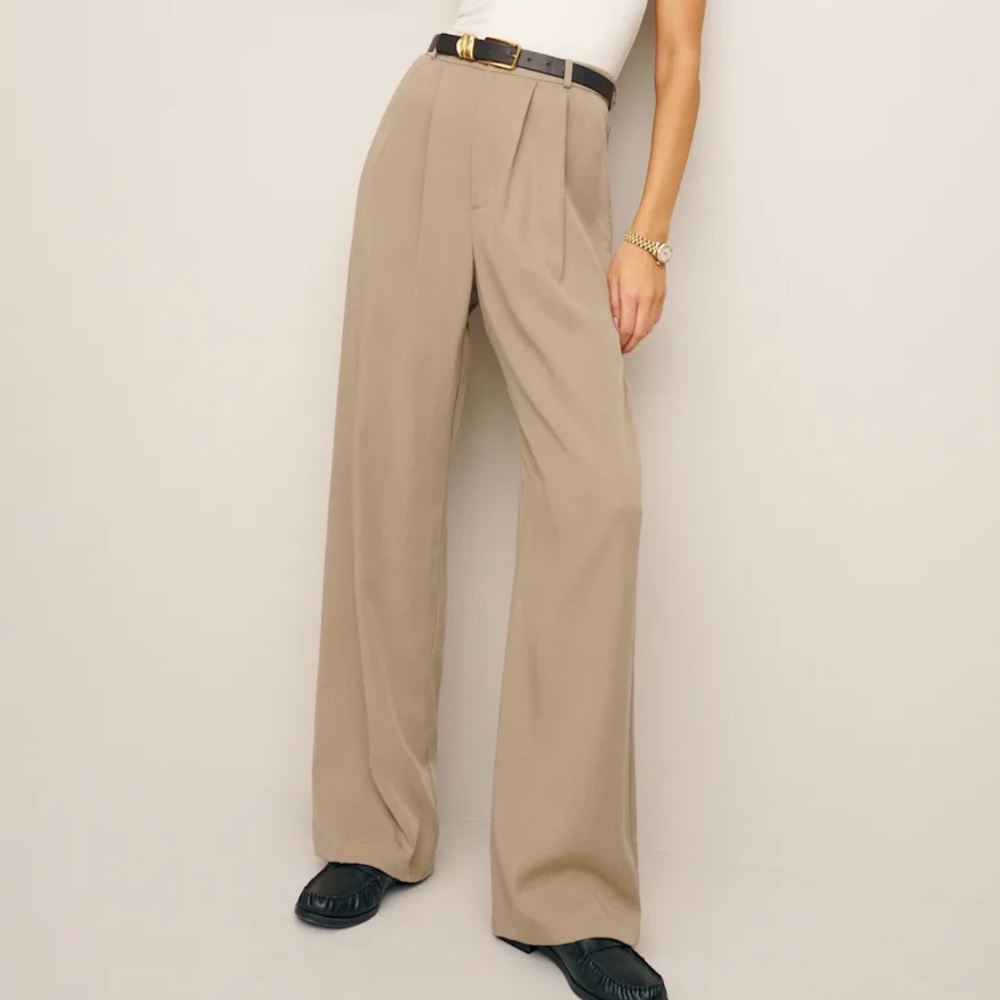 Reformation Mason Tan Women's Wide-Leg Pants